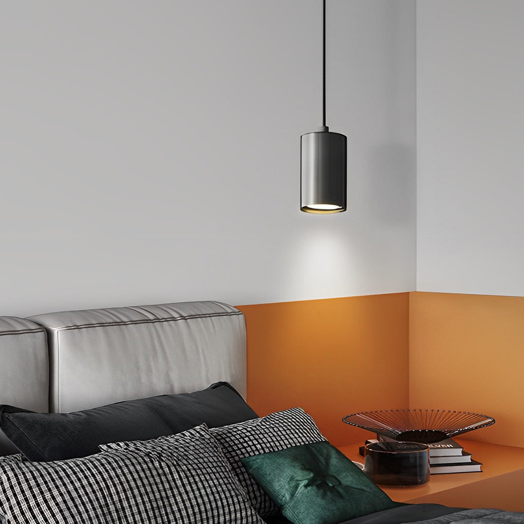 Modern H65 Copper Cylindrical Mini Pendant Light for Dining Room and Kitchen Island