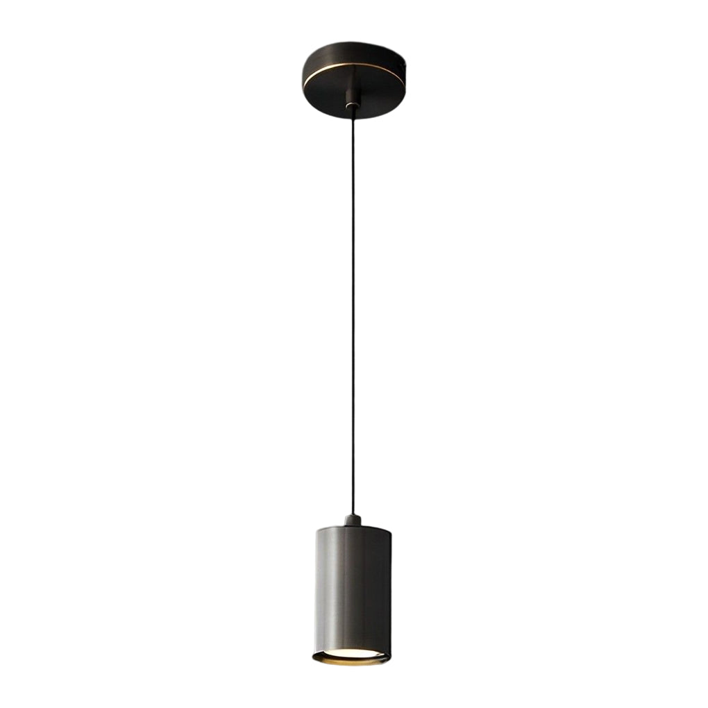 Modern H65 Copper Cylindrical Mini Pendant Light for Dining Room and Kitchen Island