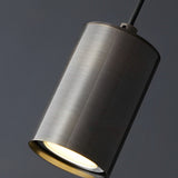 Modern H65 Copper Cylindrical Mini Pendant Light for Dining Room and Kitchen Island