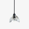 Modern Half Circle Glass Droplight Copper Pendant Lamp for Dining and Living Room