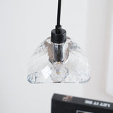 Modern Half Circle Glass Droplight Copper Pendant Lamp for Dining and Living Room