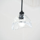Modern Half Circle Glass Droplight Copper Pendant Lamp for Dining and Living Room