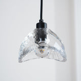 Modern Half Circle Glass Droplight Copper Pendant Lamp for Dining and Living Room