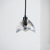 Modern Half Circle Glass Droplight Copper Pendant Lamp for Dining and Living Room