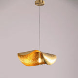 Modern Hammered Brass Pendant Light Industrial Style Hanging Ceiling Lamp for Living Room