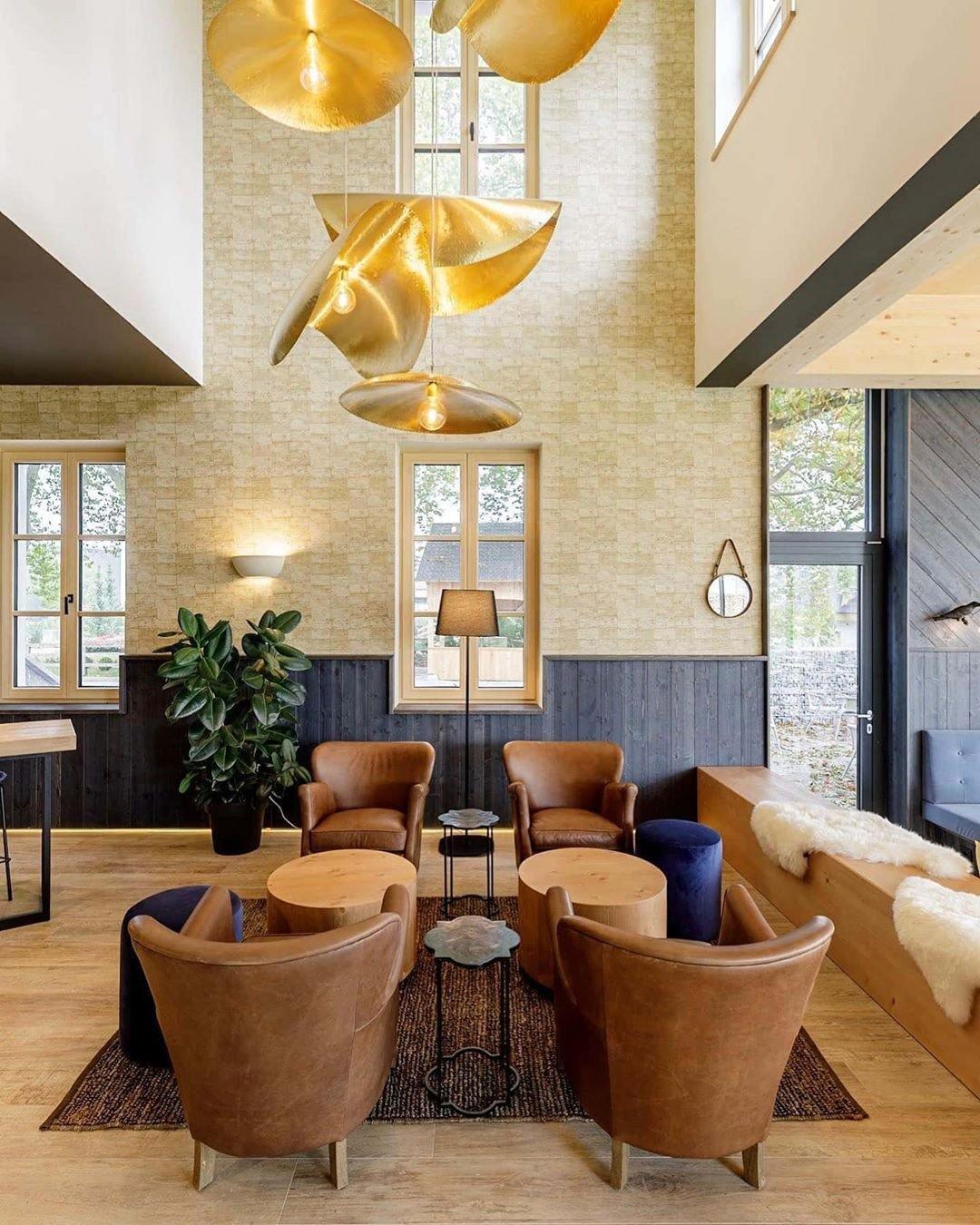 Modern Hammered Brass Pendant Light Industrial Style Hanging Ceiling Lamp for Living Room
