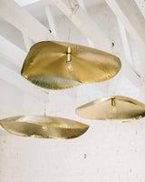 Modern Hammered Brass Pendant Light Industrial Style Hanging Ceiling Lamp for Living Room