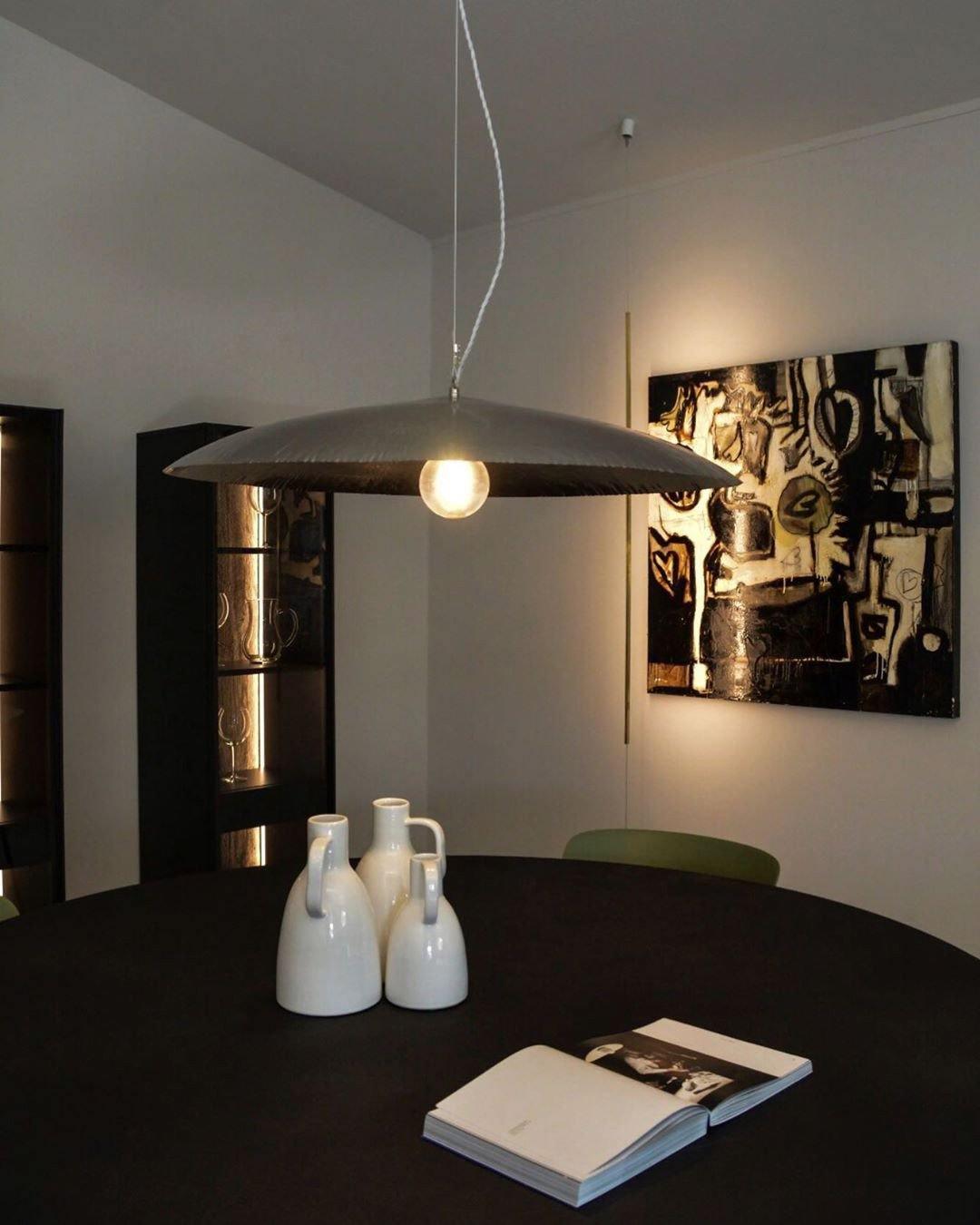 Modern Hammered Brass Pendant Light Industrial Style Hanging Ceiling Lamp for Living Room