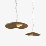 Modern Hammered Brass Pendant Light Industrial Style Hanging Ceiling Lamp for Living Room