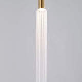 Modern Hand Blown Glass Linear Pendant Light with Champagne Gold Finish LED Droplight