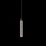 Modern Hand Blown Glass Linear Pendant Light with Champagne Gold Finish LED Droplight