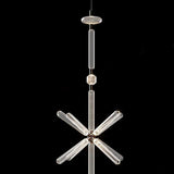 Modern Hand Blown Glass Linear Pendant Light with Champagne Gold Finish LED Droplight