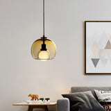 Modern Handblown Glass Globe Pendant Light for Kitchen and Dining Room