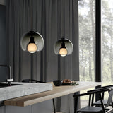 Modern Handblown Glass Globe Pendant Light for Kitchen and Dining Room