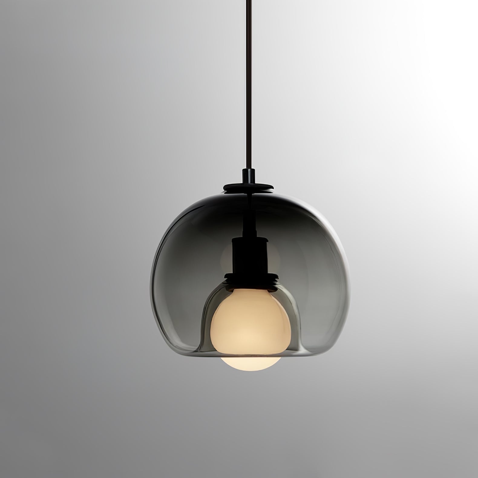 Modern Handblown Glass Globe Pendant Light for Kitchen and Dining Room