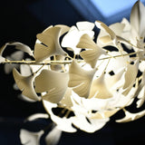 Modern Handcrafted Ceramic Gingko Leaf Chandelier Ceiling Light Fixture