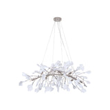 Modern Handcrafted Ceramic Gingko Leaf Chandelier Ceiling Light Fixture