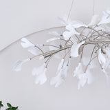 Modern Handcrafted Ceramic Gingko Leaf Chandelier Ceiling Light Fixture