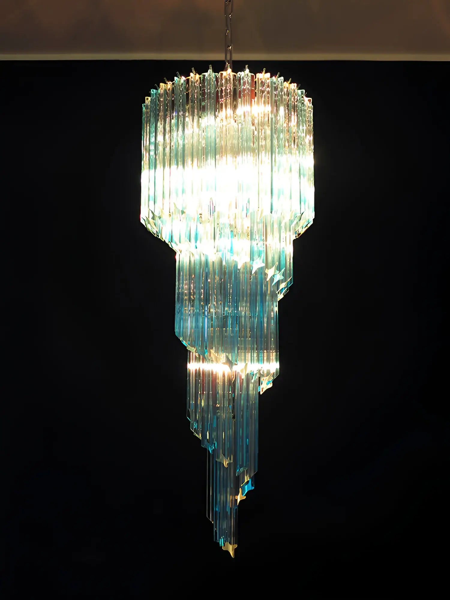modern-handcrafted-murano-spiral-blue-prism-glass-chandelier-for-grand-entryways