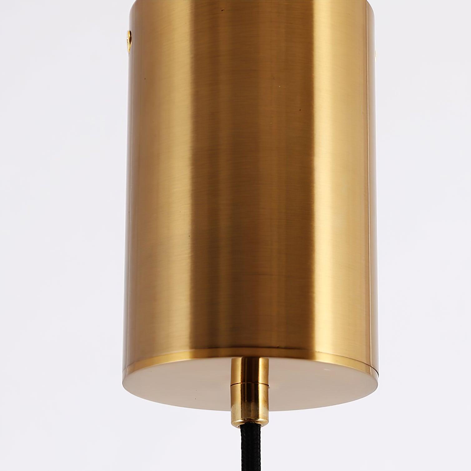 Modern Handcrafted Natural Alabaster and Brass LED Pendant Light Moonshade Droplight