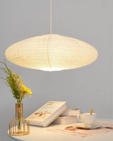 Modern Handcrafted Washi Rice Paper Pendant Light 15A Organic Mulberry Paper Ceiling Hanging Lamp