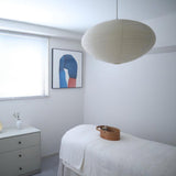 Modern Handcrafted Washi Rice Paper Pendant Light 15A Organic Mulberry Paper Ceiling Hanging Lamp