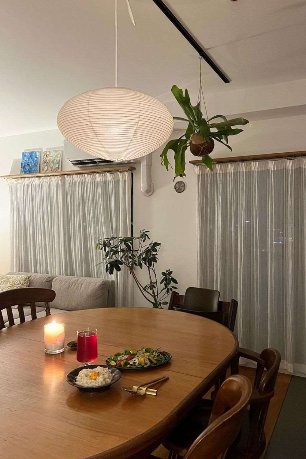 Modern Handcrafted Washi Rice Paper Pendant Light 15A Organic Mulberry Paper Ceiling Hanging Lamp