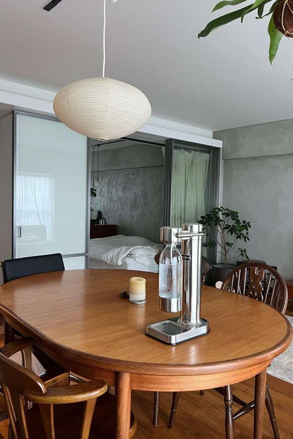 Modern Handcrafted Washi Rice Paper Pendant Light 15A Organic Mulberry Paper Ceiling Hanging Lamp