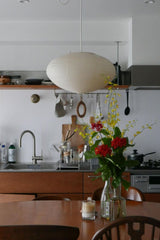Modern Handcrafted Washi Rice Paper Pendant Light 15A Organic Mulberry Paper Ceiling Hanging Lamp