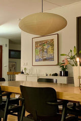 Modern Handcrafted Washi Rice Paper Pendant Light 15A Organic Mulberry Paper Ceiling Hanging Lamp