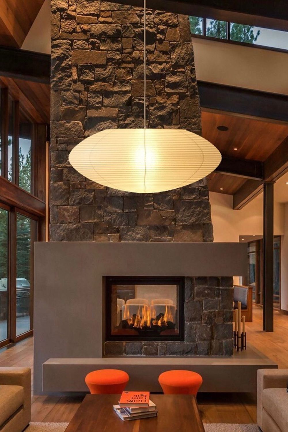 Modern Handcrafted Washi Rice Paper Pendant Light 15A Organic Mulberry Paper Ceiling Hanging Lamp