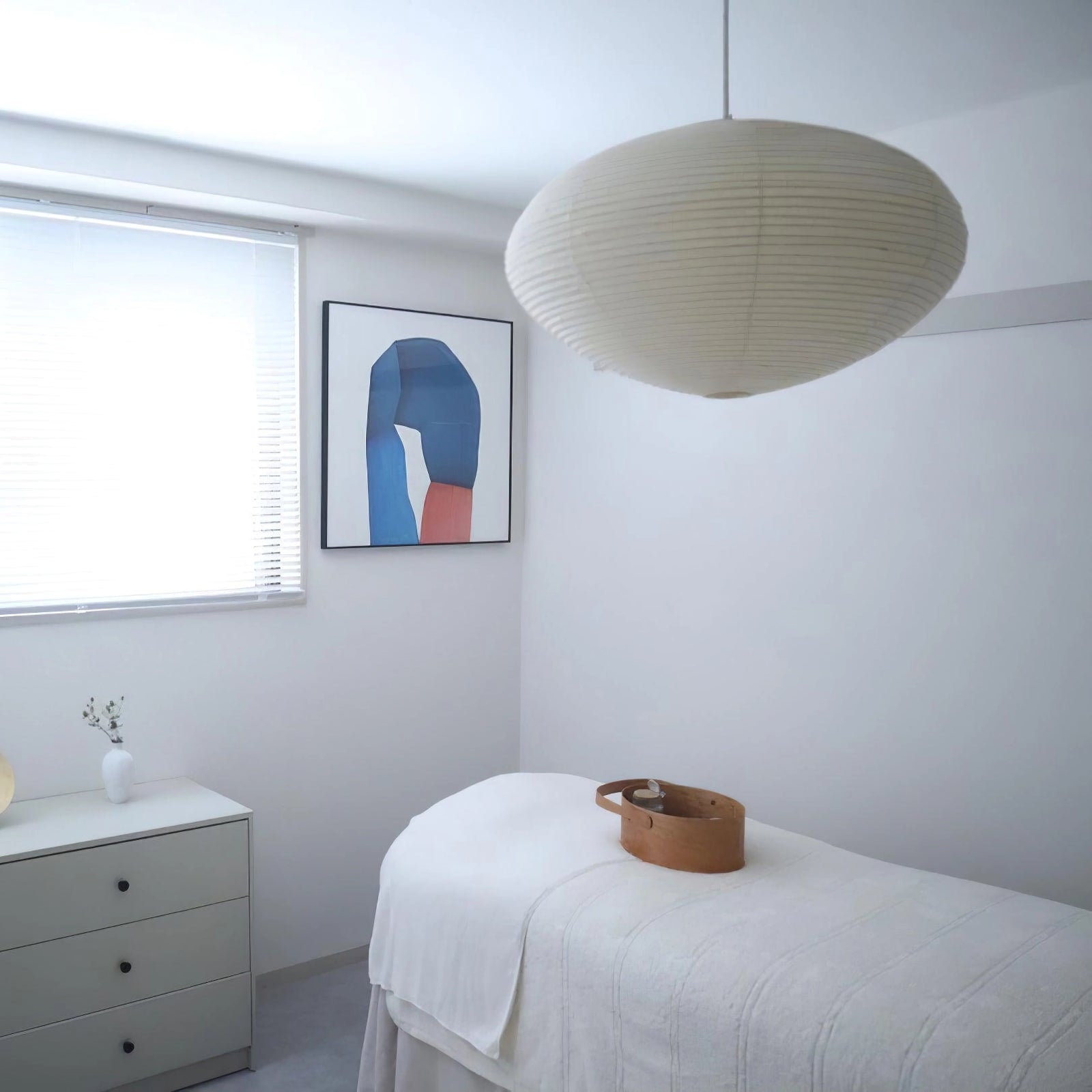 Modern Handcrafted Washi Rice Paper Pendant Light 15A Organic Mulberry Paper Ceiling Hanging Lamp