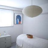 Modern Handcrafted Washi Rice Paper Pendant Light 15A Organic Mulberry Paper Ceiling Hanging Lamp