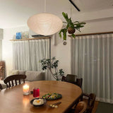 Modern Handcrafted Washi Rice Paper Pendant Light 15A Organic Mulberry Paper Ceiling Hanging Lamp