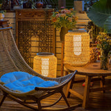 Modern Handcrafted Woven Rattan Outdoor Garden Lamp Waterproof LED Landscape Lighting