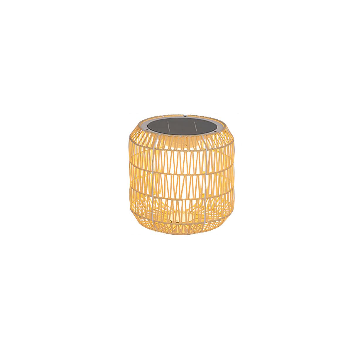 Modern Handcrafted Woven Rattan Outdoor Garden Lamp Waterproof LED Landscape Lighting