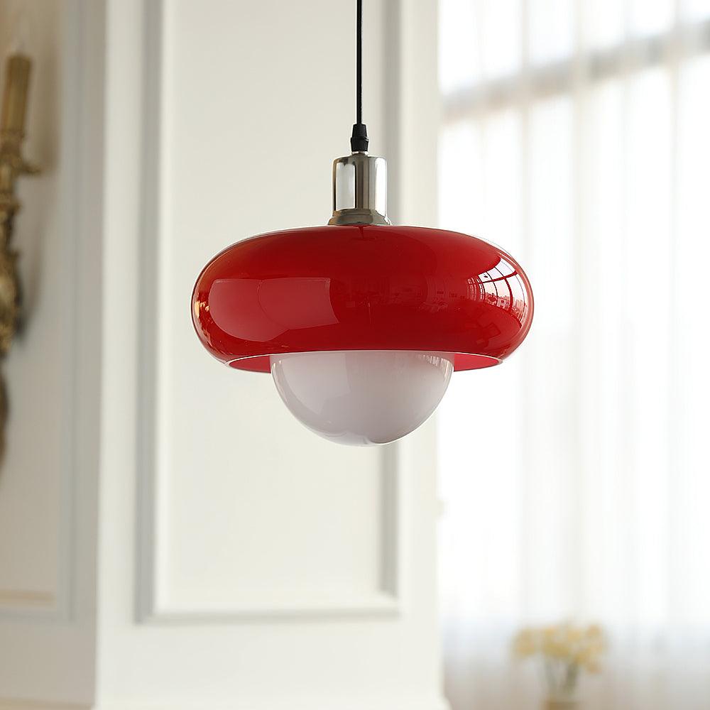 Modern Harvey Glass Globe Pendant Light with Chrome Finish and Plexiglass Shade