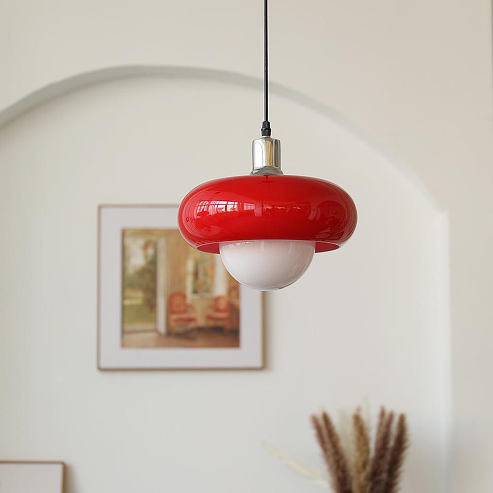 Modern Harvey Glass Globe Pendant Light with Chrome Finish and Plexiglass Shade