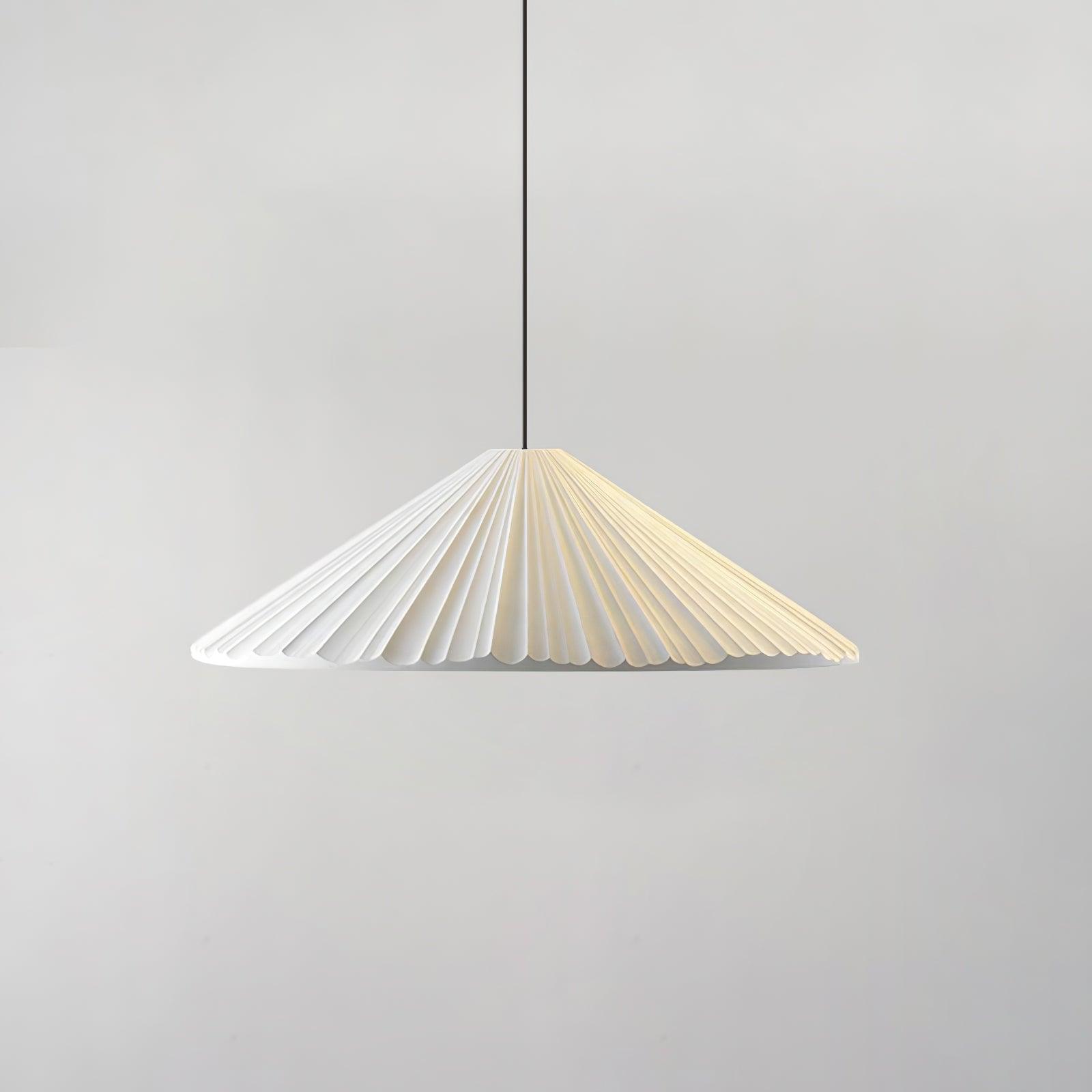 Modern Hat Resin Pendant Light Pleated Design Ceiling Lamp Macaron Colors for Indoor Lighting