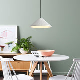 Modern Hat Resin Pendant Light Pleated Design Ceiling Lamp Macaron Colors for Indoor Lighting