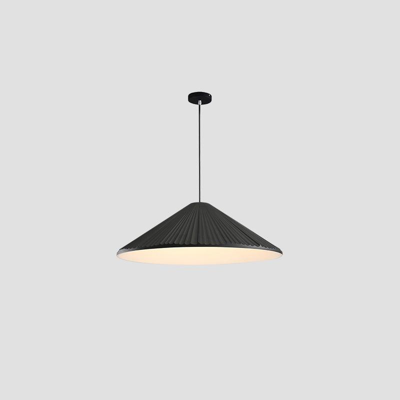 Modern Hat Resin Pendant Light Pleated Design Ceiling Lamp Macaron Colors for Indoor Lighting