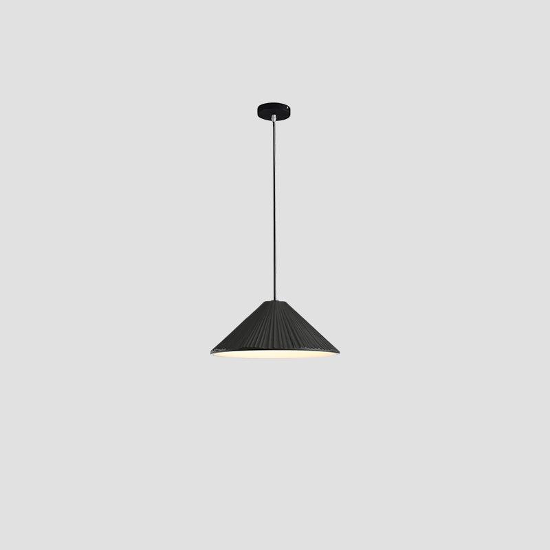 Modern Hat Resin Pendant Light Pleated Design Ceiling Lamp Macaron Colors for Indoor Lighting