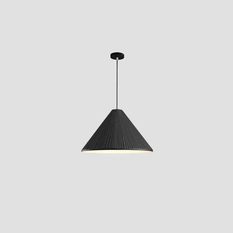 Modern Hat Resin Pendant Light Pleated Design Ceiling Lamp Macaron Colors for Indoor Lighting