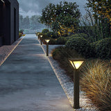 Modern Heavy Duty Solar Powered Outdoor LED Lamp Post Light Waterproof Garden Pathway Pillar