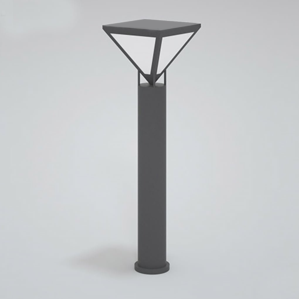 Modern Heavy Duty Solar Powered Outdoor LED Lamp Post Light Waterproof Garden Pathway Pillar