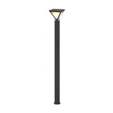 Modern Heavy Duty Solar Powered Outdoor LED Lamp Post Light Waterproof Garden Pathway Pillar