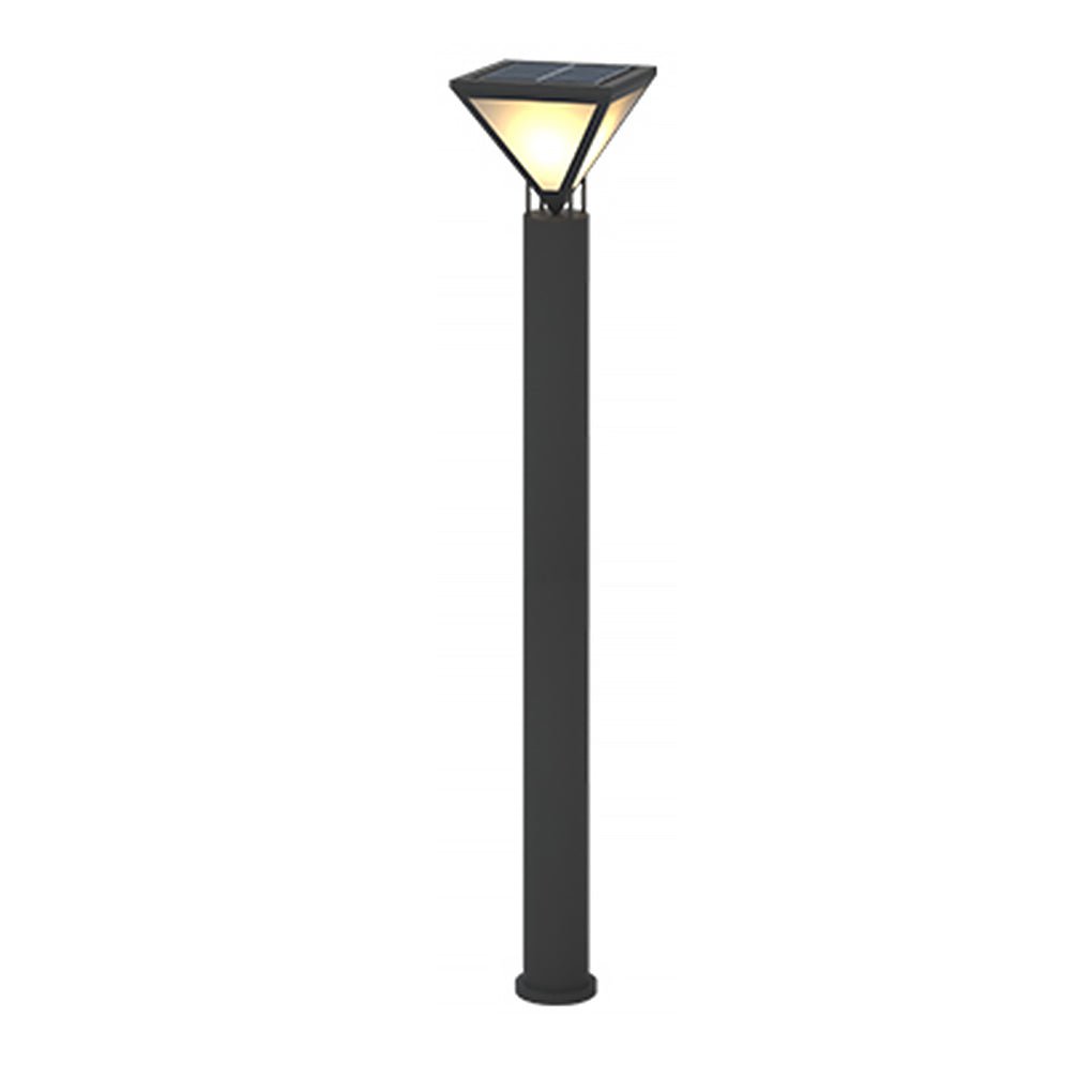Modern Heavy Duty Solar Powered Outdoor LED Lamp Post Light Waterproof Garden Pathway Pillar