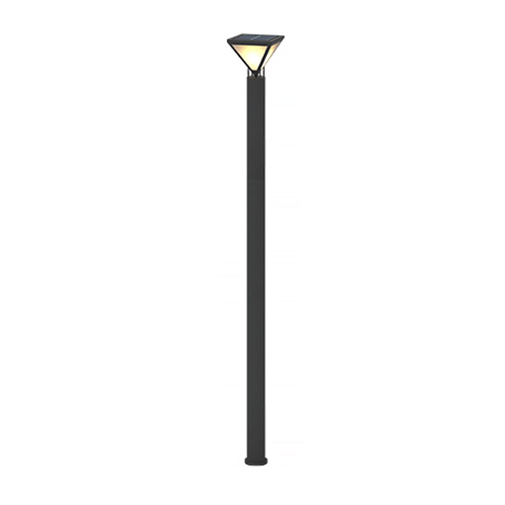 Modern Heavy Duty Solar Powered Outdoor LED Lamp Post Light Waterproof Garden Pathway Pillar