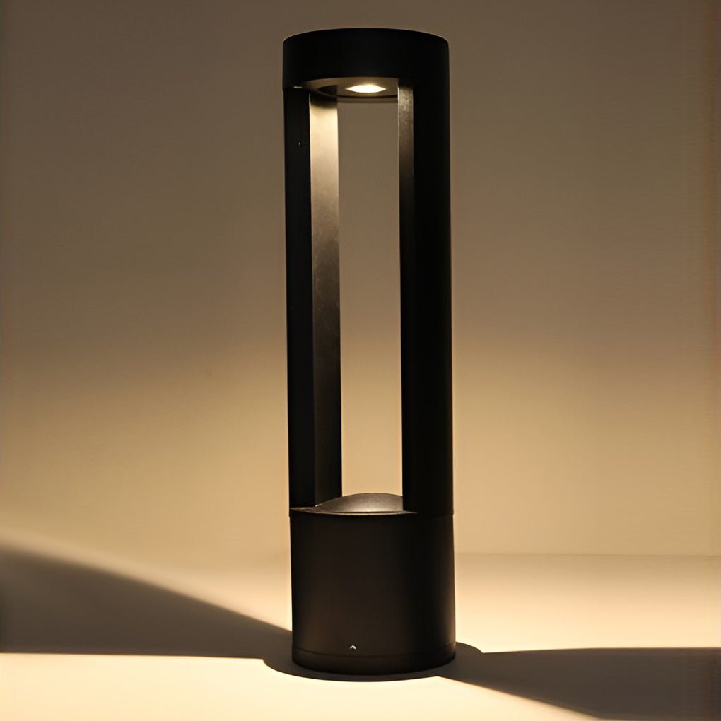 Modern Hollow Cylindrical Outdoor LED Bollard Light Waterproof Pathway Lamp for Garden and Yard