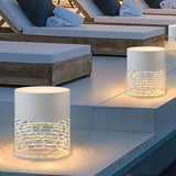 Modern Hollow Design Outdoor Post Light Waterproof Stainless Steel Garden Pedestal Lamp